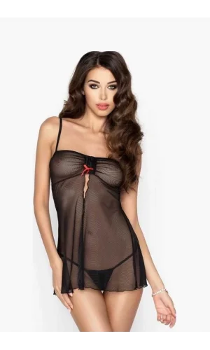 Siyah Transparan Fantazi Gecelik Tm1191