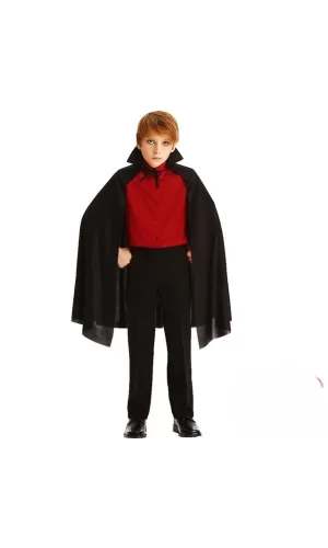 Siyah Yakalı Pelerin - Vampir Pelerin - Dracula Pelerin 90 Cm