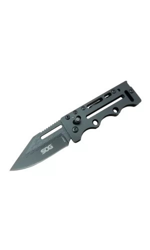 Sog Ac77bk Siyah Yaprak Kamp Çakı 15 Cm - Metal Sap, Kılıflı