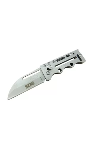 Sog Ac78 Gri Yaprak Kamp Çakı 14,5 Cm - Metal Sap, Kılıflı