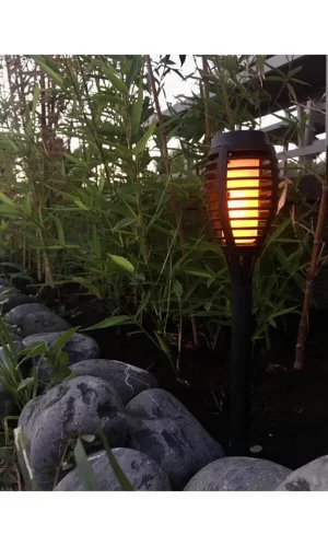 Solar Alev Efektli Bahçe Lambası