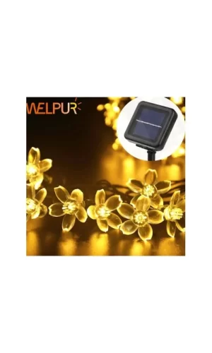 Solar Çiçekli Dekoratif 30 Led Bahçe Lambası