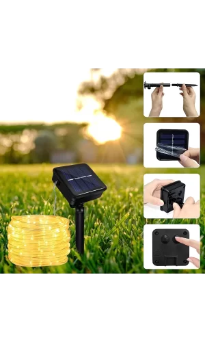 Solar Güneş Enerjili Hortum Kaplamalı Gün Işığı Led
