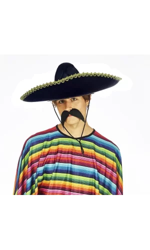 Sombrero Meksika Şapkası Altın Şeritli Yetişkin Boy