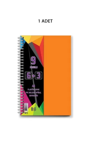 Spiralli PP Kapak 6+2+1 225 Yaprak 9 Ayraçlı Defter