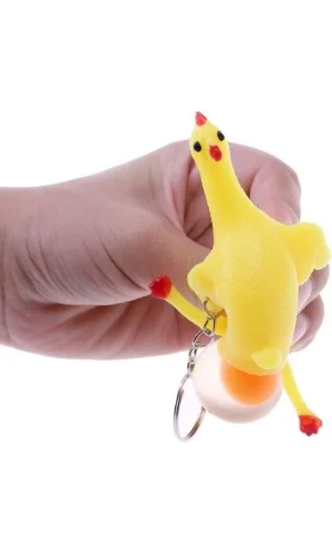 Squishy Yumurtlayan Tavuk Anahtarlık