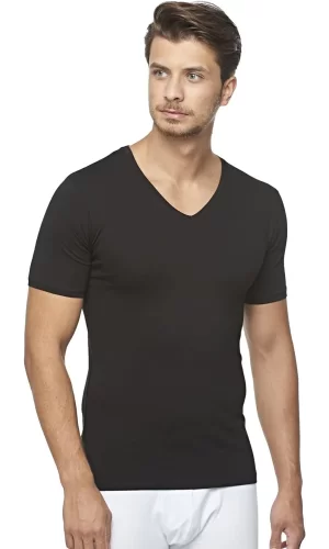 Star 206 Modal Yarım Kol V-Yaka T-Shirt Atlet