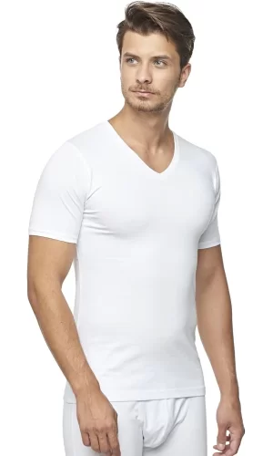 Star 206 Modal Yarım Kol V-Yaka T-Shirt Atlet