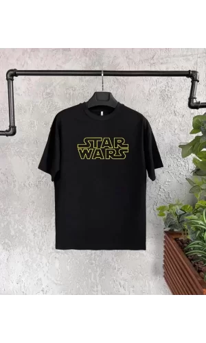 Luz&Pos Star Wars Baskılı Çocuk T-shirt - Siyah