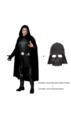 Star Wars Luke Skywalker Pelerini Yetişkin Ve Maskesi