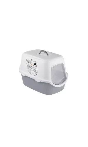 Stefanplast Cathy Grıffe Gri/beyaz Kedi Tuvaleti 56x40x40cm