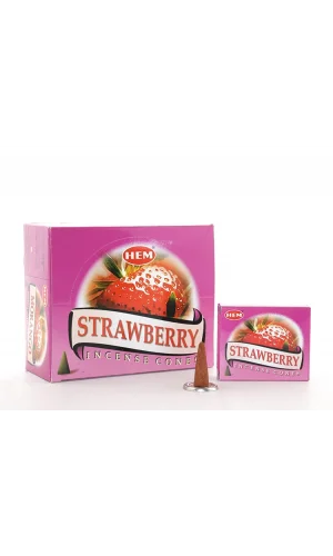 Strawberry Aromalı Konik Tütsü