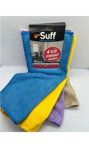 Suff Gül 4lü Genel Temizlik Bezi 40x30cm