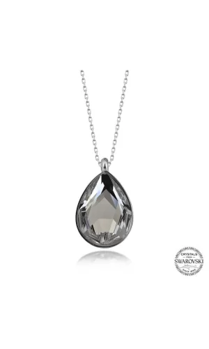 Luz&Pos Swarovski Crystal Taşlı Damla Gümüş Kadın Kolye