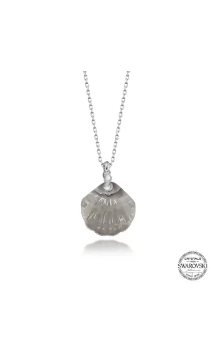 Luz&Pos Swarovski Crystal Taşlı Deniz Kabuğu Gümüş Kadın Kolye