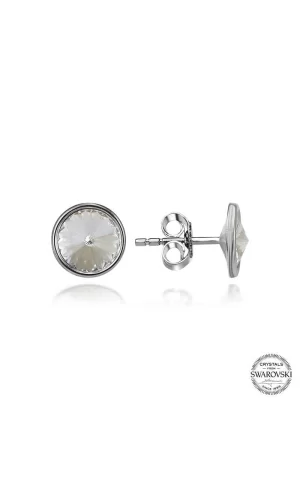 Luz&Pos Swarovski Crystal Taşlı Gümüş Çivili Kadın Küpe