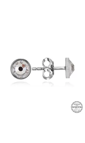Luz&Pos Swarovski Crystal Taşlı Gümüş  Çivili Kadın Küpe