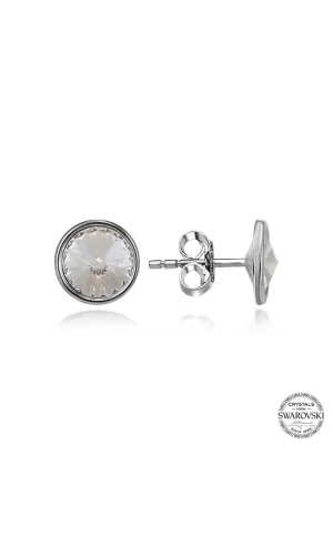 Luz&Pos Swarovski Crystal Taşlı Gümüş Çivili Kadın Küpe