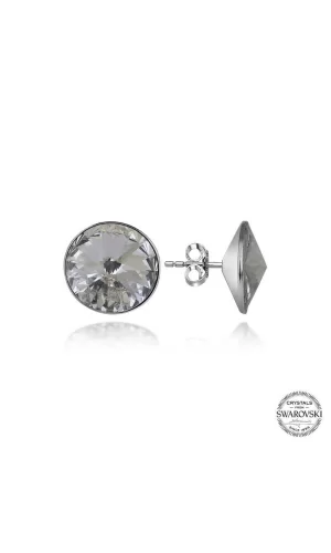 Luz&Pos Swarovski Crystal Taşlı Gümüş Çivili Kadın Küpe