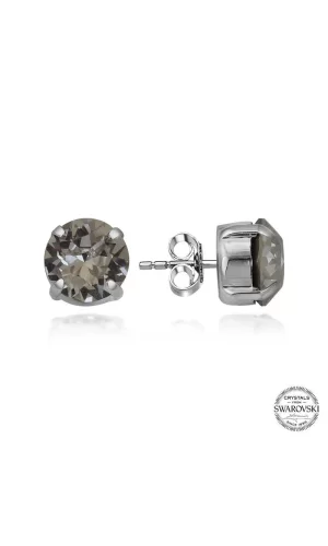 Luz&Pos Swarovski Crystal Taşlı Gümüş Çivili Kadın Küpe