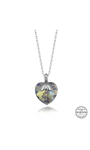 Luz&Pos Swarovski Crystal Taşlı Kalp Gümüş Kadın Kolye