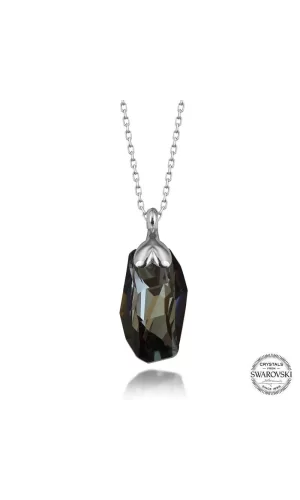 Luz&Pos Swarovski Crystal Taşlı Özel Kesim Gümüş Kadın Kolye