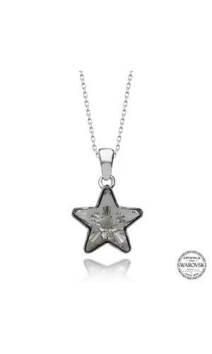 Luz&Pos Swarovski Crystal Taşlı Yıldız Gümüş Kadın Kolye