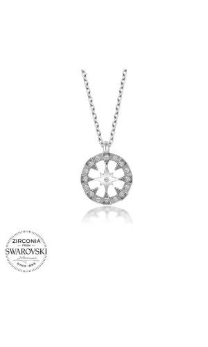 Luz&Pos Swarovski Taşlı Gümüş Çember Bayan Kolye