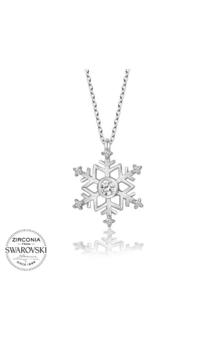 Luz&Pos Swarovski Taşlı Gümüş Kartanesi Bayan Kolye