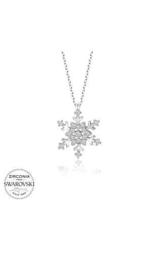 Luz&Pos Swarovski Taşlı Gümüş Kartanesi Bayan Kolye