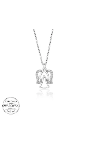 Luz&Pos Swarovski Taşlı Gümüş Melek Bayan Kolye