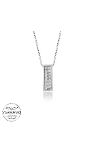 Luz&Pos Swarovski Taşlı Gümüş Sırataş Bayan Kolye
