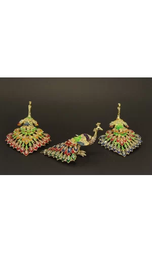 Swarovski Taşlı Tavuskuşu Model 6