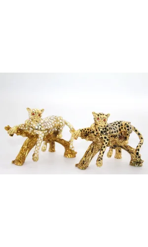 Swarovski Taşlı Tekli Leopar Model 3