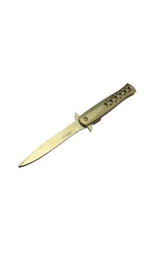 Tac-force 1111a T-lite Gold Kamp / Av Çakısı 23cm- Yarı Otomatik, Metal Sap, Kemerlikli