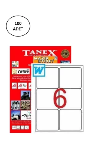 Tanex TW-2006 Laser Etiket 99,1x93,1 mm 100 Adet
