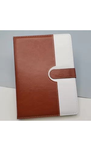 Tarihsiz Ajanda Defter Kahverengi Beyaz Renk