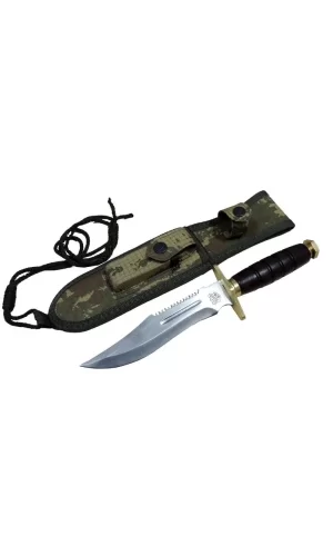 T.c. Standart Komando Bıçağı 30 Cm - Tırtıklı, Kamuflaj Kılıflı