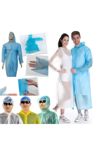 Tek Kullanımlık Çıtçıtlı Yağmurluk