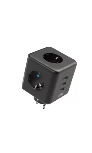 Termal Akım Korumalı Isıya Dayanıklı 3’lü Du Tipi Priz 3x Usb 1x Type-c