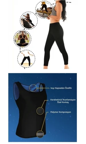 Termal Sauna Tayt + Atlet Takım ( Xl )  Neotex Terletme Takımı