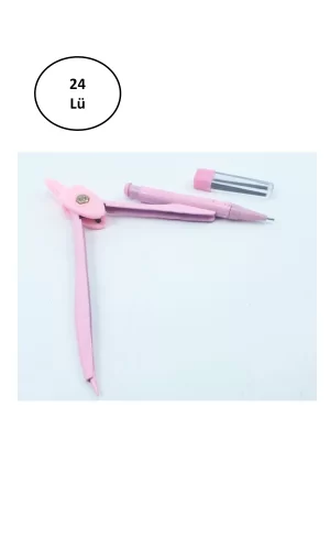 Tgb Pembe Renk Metal Pergel 24lü