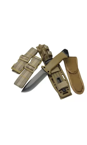 Tiger Tactical Htm 3321 B Kahverengi Outdoor / Survival Bıçak 27cm - Kauçuk Sap, Kılıflı, Kutulu