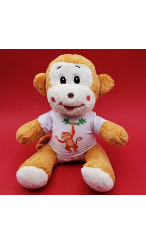 Tişörtlü Sevimli Peluş Maymun
