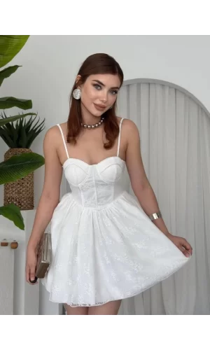 Toba İp Askılı Elbise