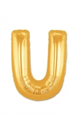 U Harf Folyo Balon Altın Renk  40 İnç
