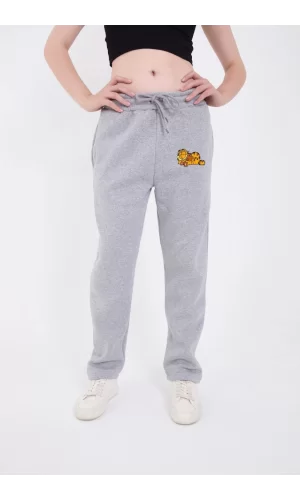 Üç İplik Baskılı Eşofman Pantolon - Gri