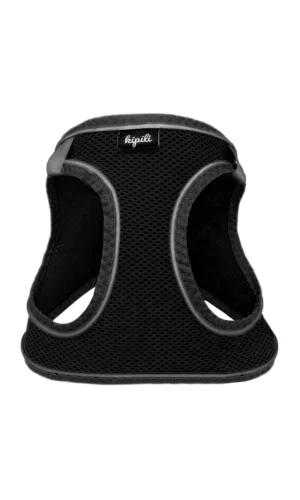 Üç Kilitli Sportif Kedi Köpek Göğüs Tasması 30-38 cm Small Siyah