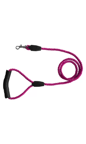 Üçlü Sarmallı Köpek Gezdirme Halatı 1 cm-120 cm Pembe