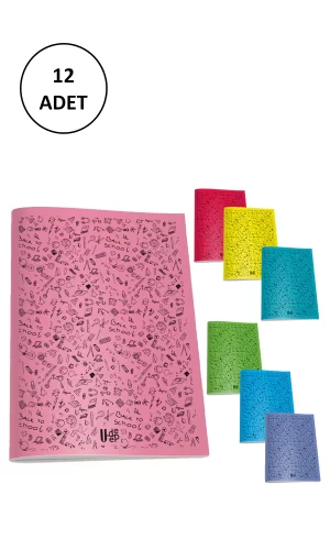 Umut U-Deep A4 Pp Kapak Defter 80 Yaprak Kareli 12 Adet